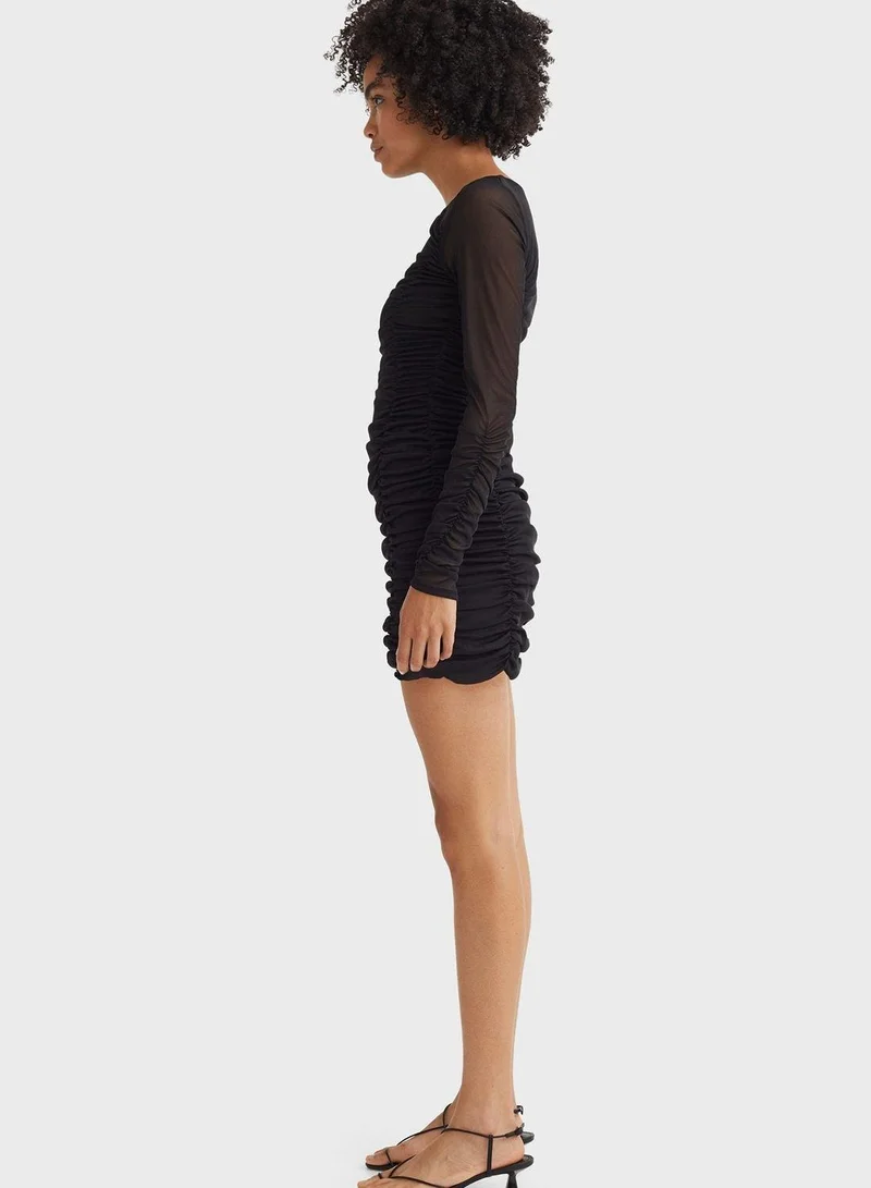 H&M Ruched Mini Dress