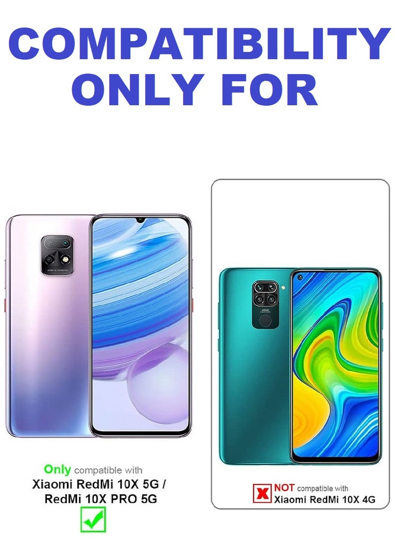 2 Pieces Tempered Glass Screen Protector 5D Designed For Xiaomi Redmi 10X 5G Full Glue Edge to Edge Full Screen Coverage And Bubble Free
