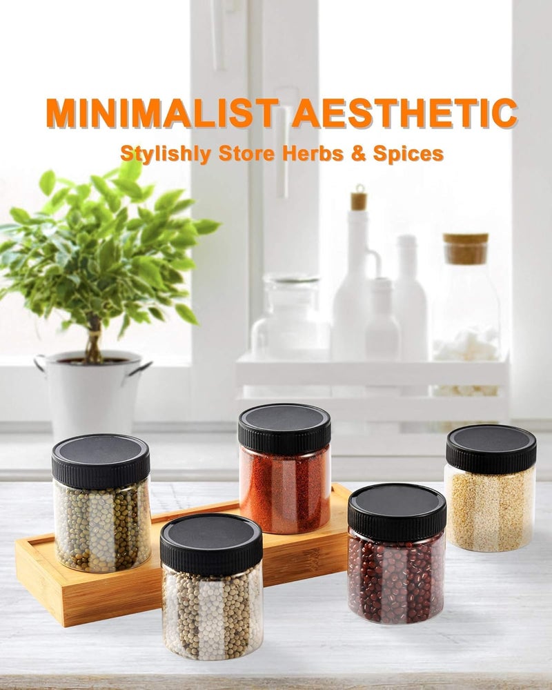 RAINBOWTIE Plastic Food Storage Box Jars With Lids Slime Containers 8oz-30 Pack-Leakproof Round Plastic Containers for Kitchen Pantry-Ideal For Home Storage-With 30 Chalkboard Stickers - Image 2