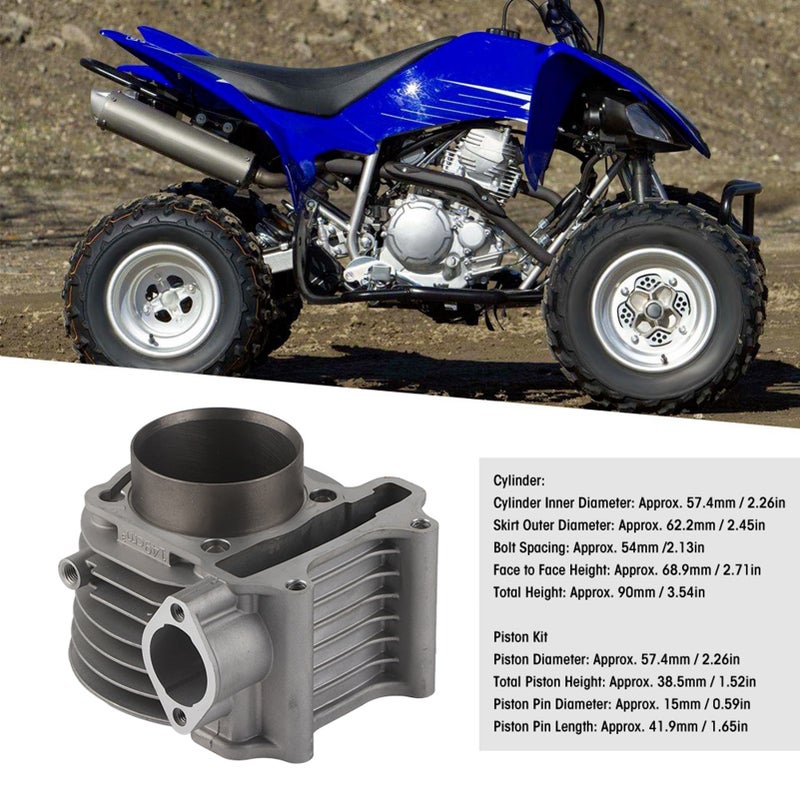 57.4mm Cylinder Piston Set for ATV QUAD GY6 150 157QMJ 1P57QMJ 4 Stroke Air Cooling Moped - Image 5