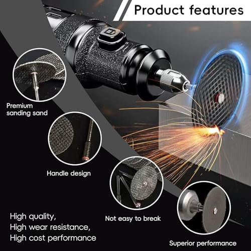 Oligitdi 27 Pcs Cutting Wheel Set for Rotary Tool Double Mesh Cutting Discs Set, 32mm, 27 Pieces with 2 Mandrels, Wear-Resistant for Multi-Purpose Use - Image 5