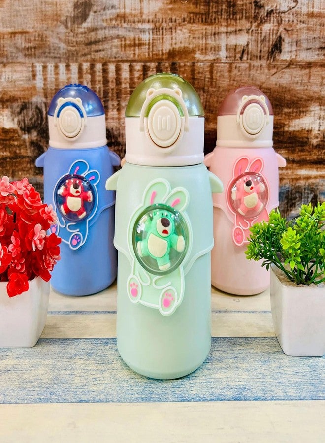 Neel® Designer Water Bottle for Kids for School, Hanging Water Bottle, Bottle for Kids, Bottle with Straw Cute Hanging Bottle Birthday gift for Kids 1pcs Fancy Water Bottle Tumbler for Kids (Style 9) - Image 3