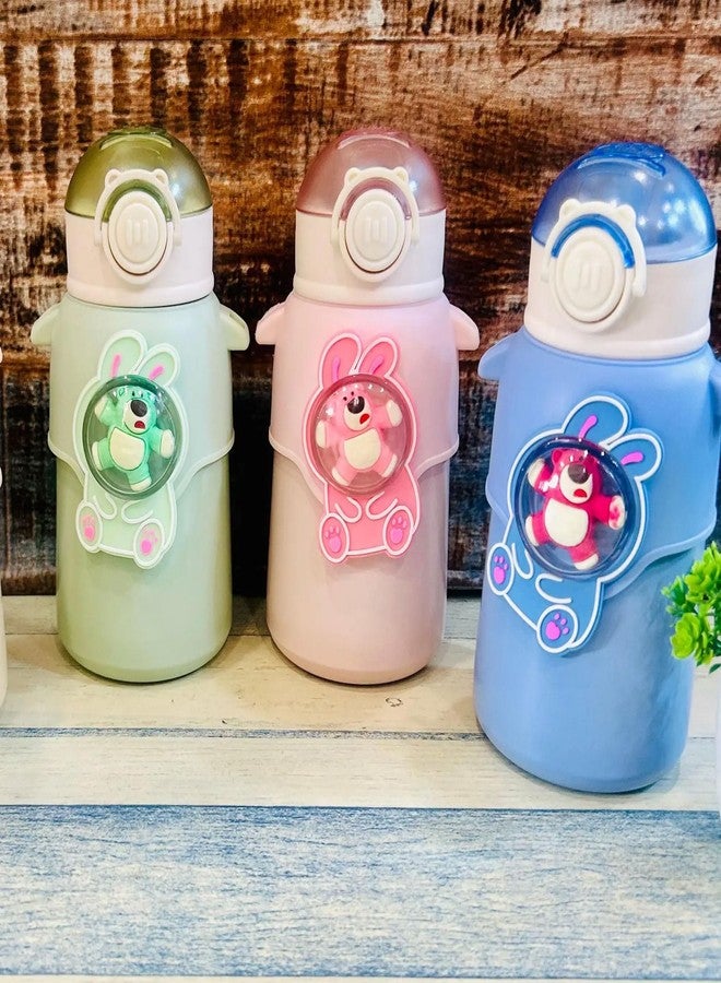 Neel® Designer Water Bottle for Kids for School, Hanging Water Bottle, Bottle for Kids, Bottle with Straw Cute Hanging Bottle Birthday gift for Kids 1pcs Fancy Water Bottle Tumbler for Kids (Style 9) - Image 1