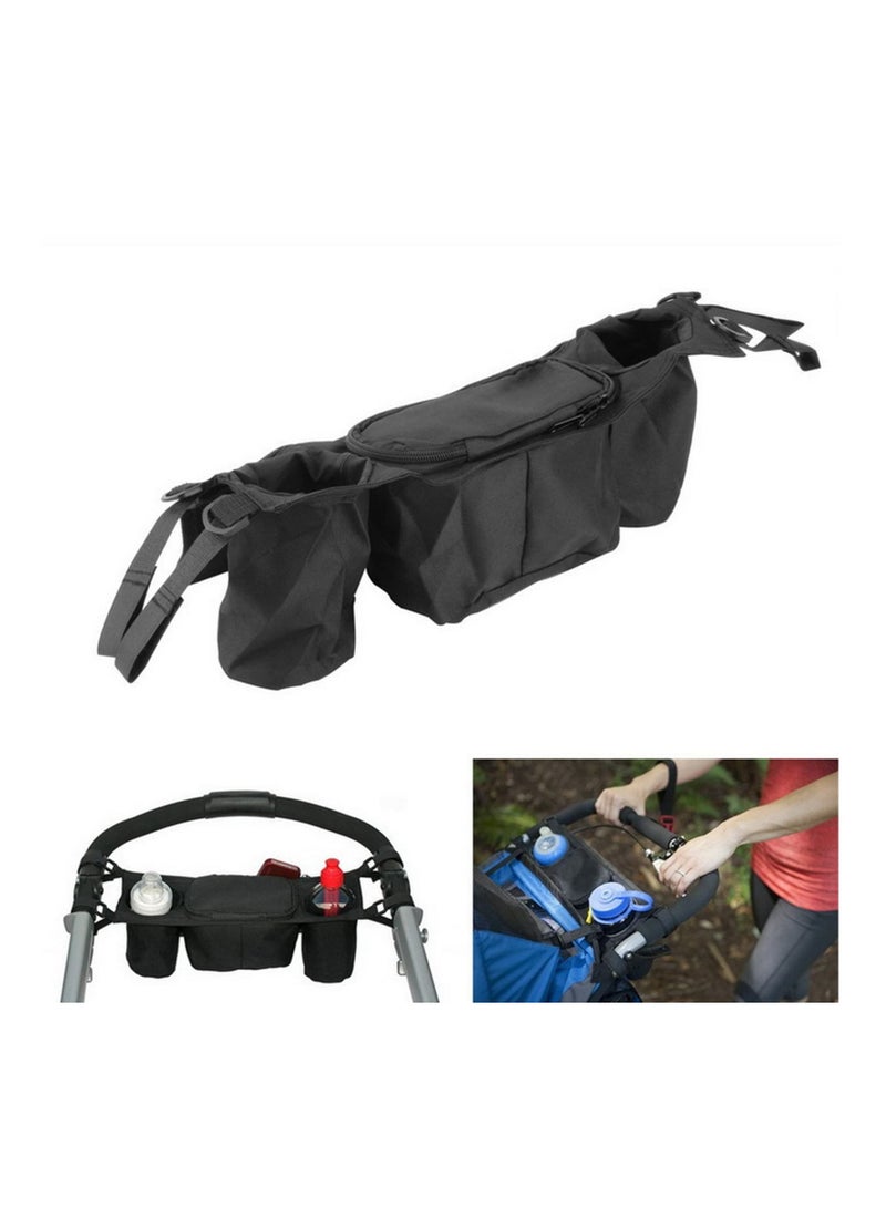 Stroller Organizer Travel Baby Storage Bag Diaper Pushchair Bottle Cup Basket - Image 5