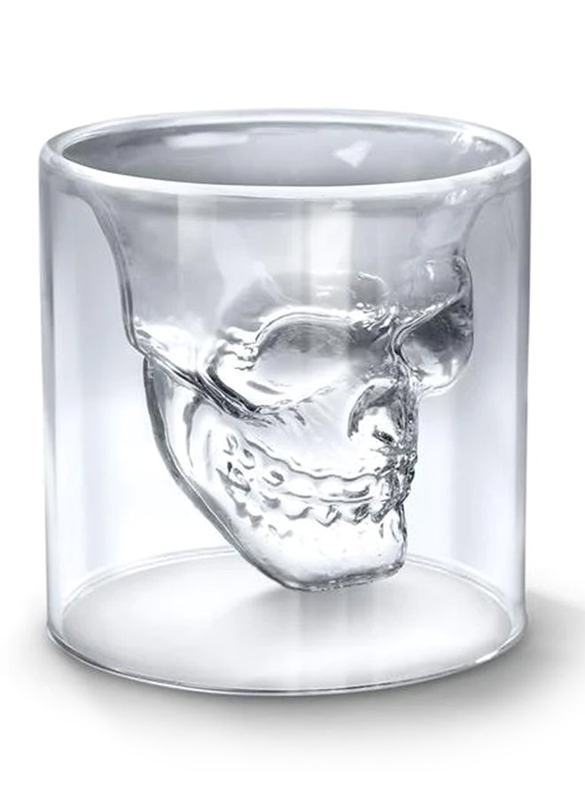 Crystal Skull Glass Clear 2.7 x 2.7inch