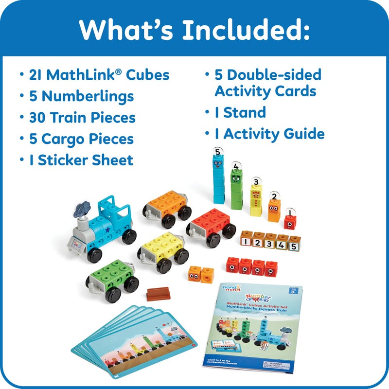 hand2mind hand2mind Numberblocks Express Train MathLink Cubes Activity Set, Preschool Learning Activities, Train Toy, Counting Blocks, Number Toys, Kids Educational Toys, Math Manipulatives for Preschoolers  - Image 2