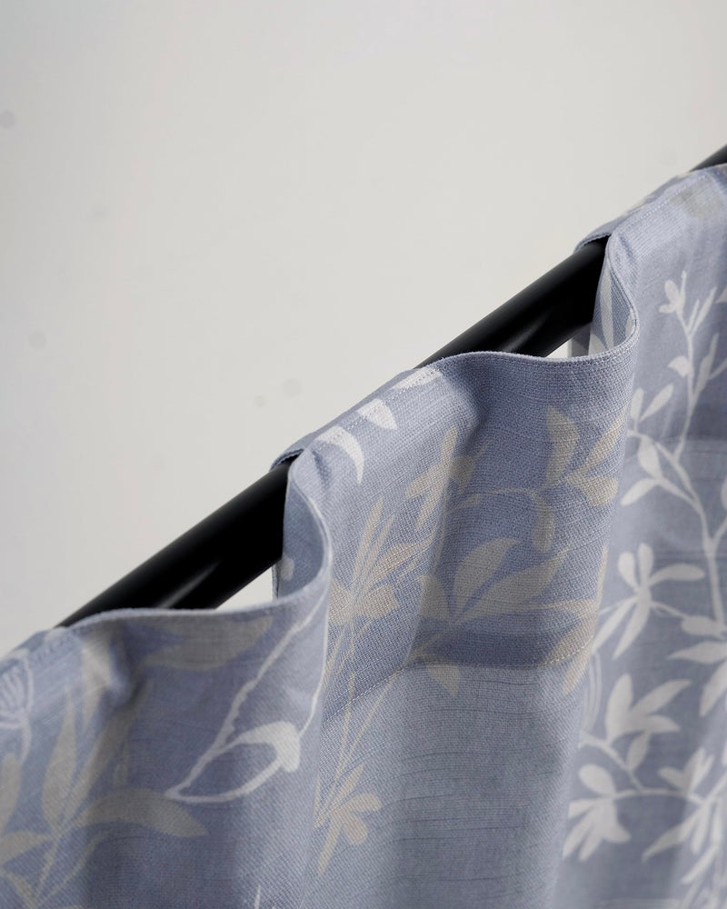 ميزون دي هيرمين Maison D 'Hermine Curtain 100 ٪ Cotton 50 "" x84 "Stertains 1 لوحة سهلة معلقة مع جيب وقضيب لغرف نوم المطبخ والمكاتب Louxor - Blue - Spring/Summer - Image 4