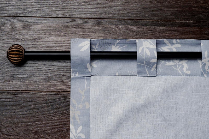 ميزون دي هيرمين Maison D 'Hermine Curtain 100 ٪ Cotton 50 "" x84 "Stertains 1 لوحة سهلة معلقة مع جيب وقضيب لغرف نوم المطبخ والمكاتب Louxor - Blue - Spring/Summer - Image 5