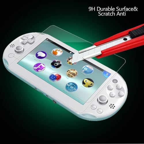 AKWOX Screen Protector Compatible with PS Vita 2000 (Pack of 2), Premium HD Clear 9H Tempered Glass Screen Protective Film Max Clarity High Touch Accuracy Film - Image 4