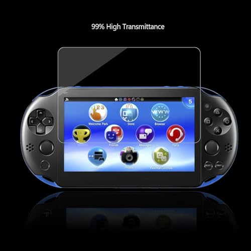 AKWOX Screen Protector Compatible with PS Vita 2000 (Pack of 2), Premium HD Clear 9H Tempered Glass Screen Protective Film Max Clarity High Touch Accuracy Film - Image 3