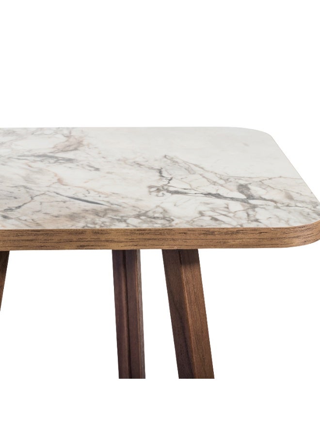 evistar 3-piece Square table set made of high-quality Turkish wood with a modern design - Image 4