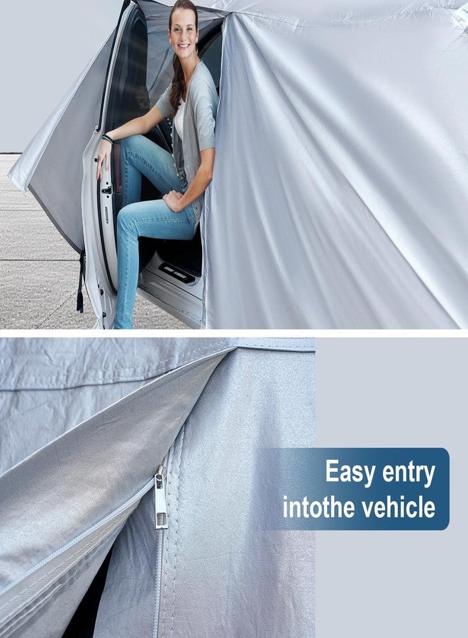 AUQDD 6-Layers Premium Hatchback Car Cover Waterproof All Weather Weatherproof UV Sun Protection Snow Dust Storm Resistant Outdoor Exterior Custom Form-Fit Full Padded Car Cover with Straps -173" K18 - Image 5