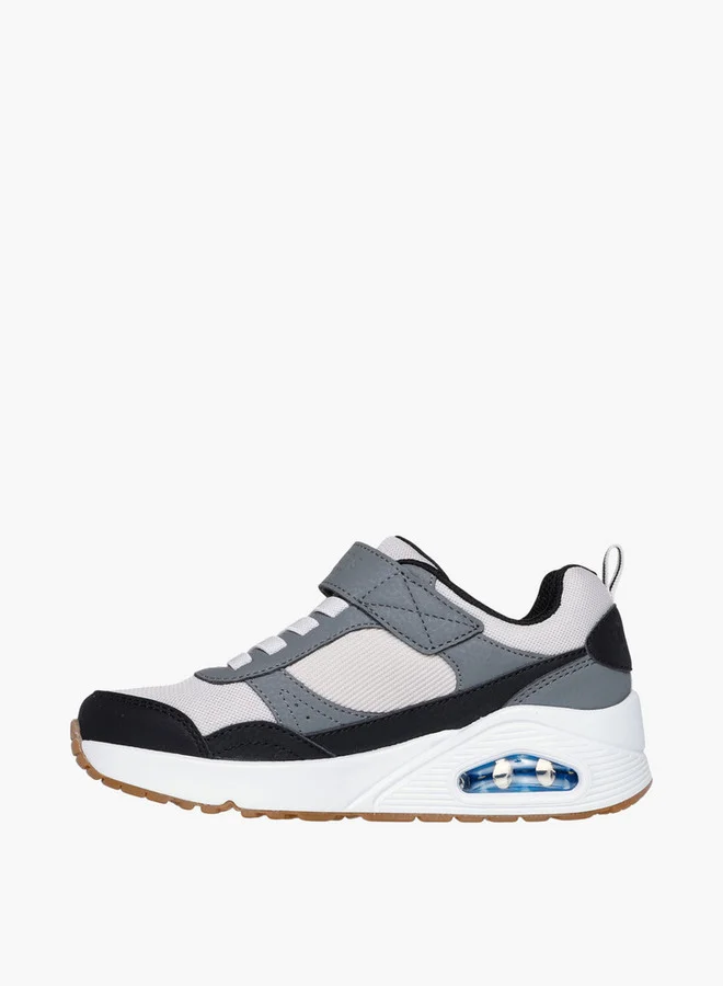 SKECHERS Boys' UNO Sports Shoes with Hook and Loop Closure - 403650L-BKW