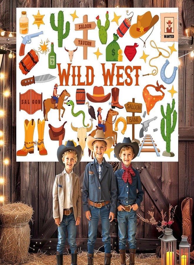 TagreSpike Wild West Coloring Poster, 43.3 x 29.5 Inch Giant Western Cowboy Coloring Sheets West Horse Coloring Tablecloth DIY Painting Craft for Home Class Drawing Painting Game Party Supplies - Image 4