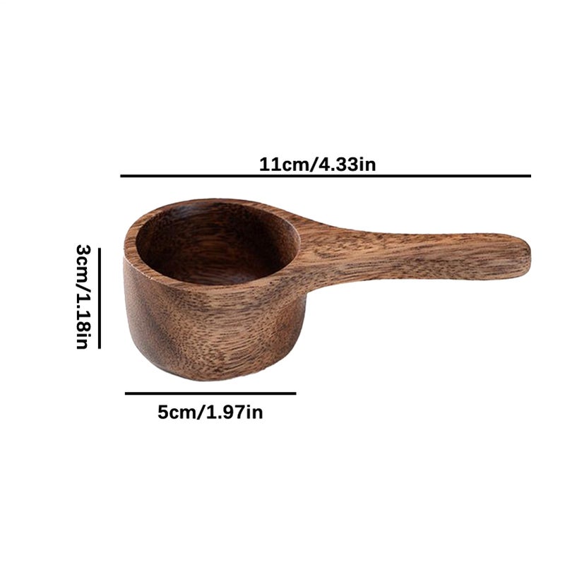 Walnut Wood Coffee Scoop 42ml Reusable Measuring Spoon For Coffee Tea Sugar - Image 3
