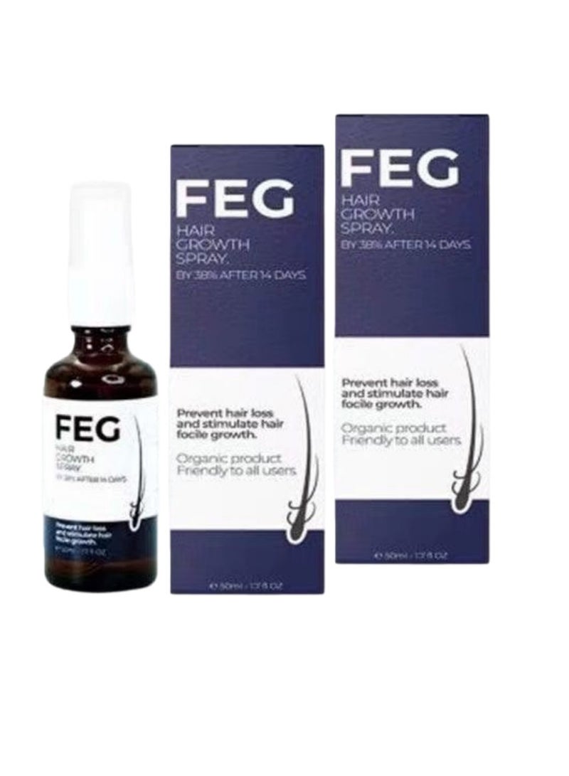 FEG Hair Growth Spray Regrowth Hair Growth Treatment Liquid for Thicker Hair Growth - Image 1