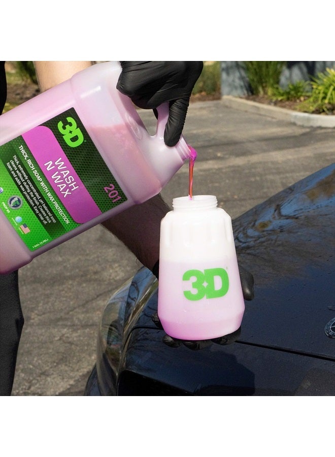 3D Wash N Wax Car Wash Soap - pH Balanced, Easy Rinse, Scratch Free Soap with Wax Protection - 1 Gallon - Image 3