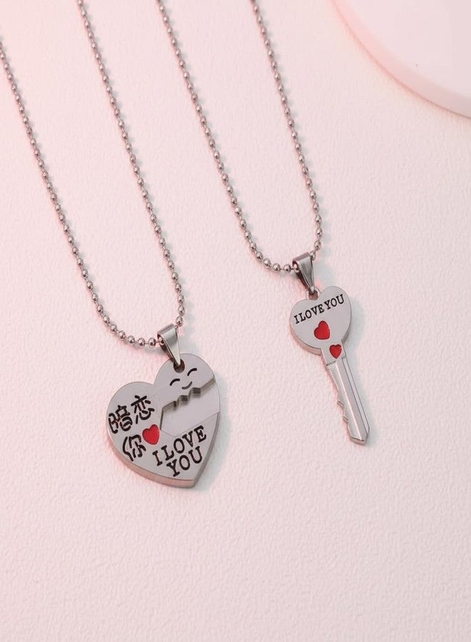 The Men Gift Couple Pendant Necklace Set – Matching Jewelry for Him and Her, Romantic Gift BLSCup202569 - Image 5