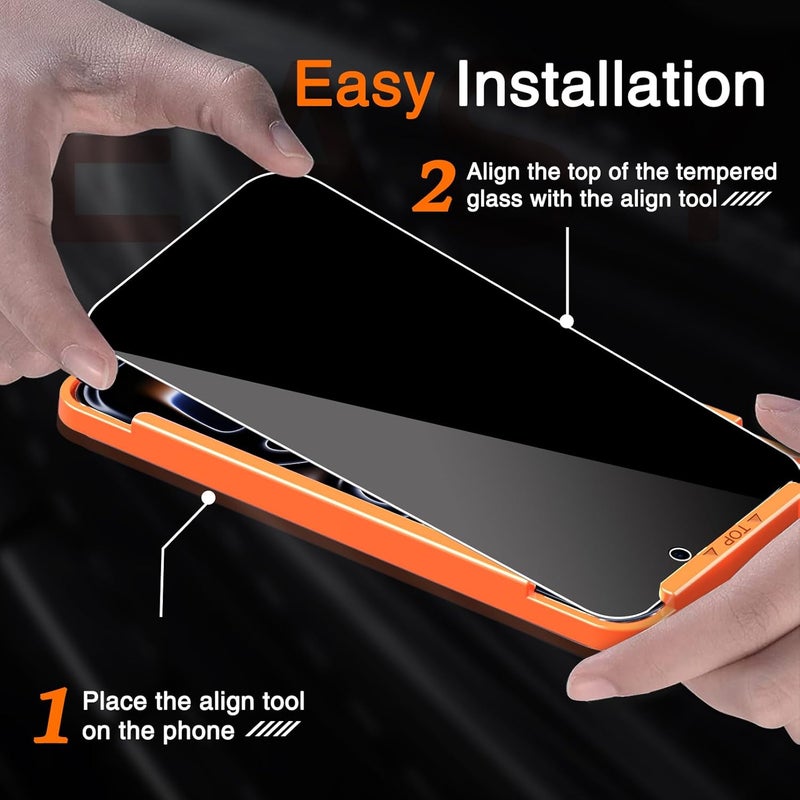 Milomdoi 3 Pack Privacy Screen Protector for iPhone 17 Pro Max with Camera Lens Protectors - Image 3