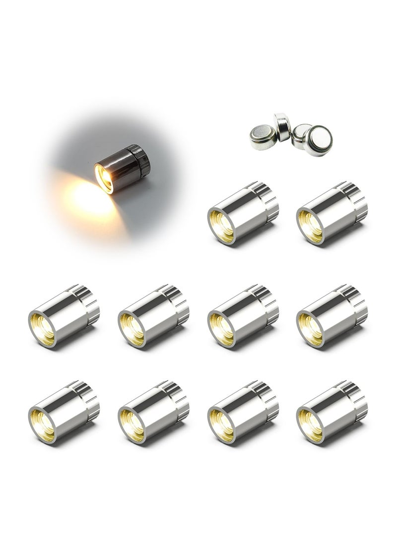 CMGTYYD 10 Pack Wireless Mini LED Spotlights - Battery Operated Warm White Wireless Miniature Lights for Art, Jewelry Display, Closets & DIY Projects (Warm White)  - Image 1