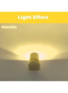 CMGTYYD. 10 عبوات أضواء كاشفة صغيرة لاسلكية LED لاسلكية - أضواء لاسلكية مصغرة لاسلكية تعمل بالبطارية تعمل بالبطارية باللون الأبيض الدافئ للأعمال الفنية وعرض المجوهرات والخزائن ومشاريع الأعمال اليدوية (أبيض دافئ)  - Image 3