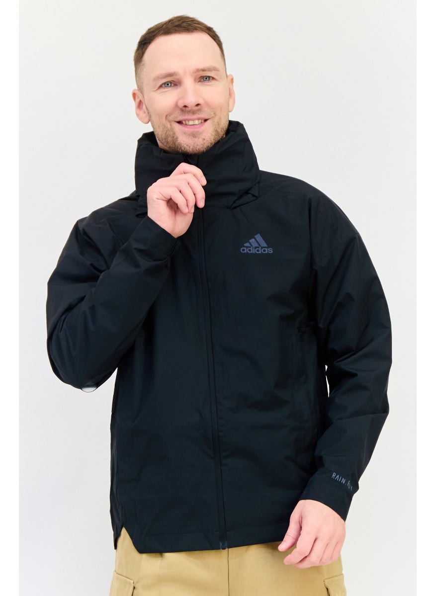 Adidas Men Sportswear Fit Long Sleeve Outdoor Jacket, Black  - Image 1