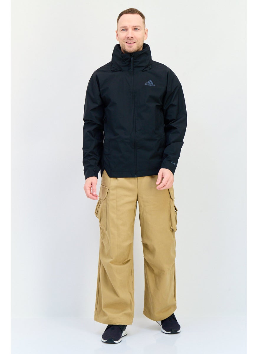 Adidas Men Sportswear Fit Long Sleeve Outdoor Jacket, Black  - Image 4