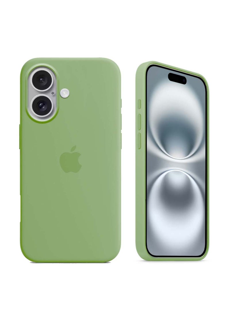 Wtech Apple iPhone 16 2024 Premium Soft Liquid Silicone Case Cover - Mint Green - Image 1
