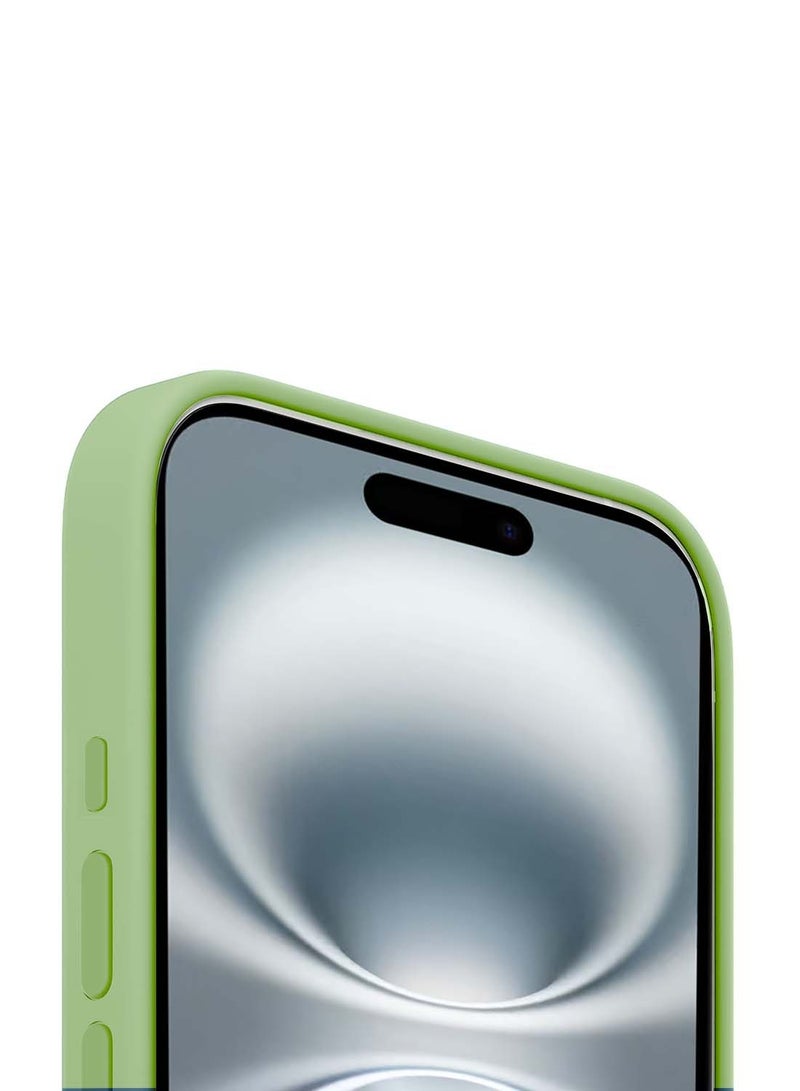 Wtech Apple iPhone 16 2024 Premium Soft Liquid Silicone Case Cover - Mint Green - Image 4