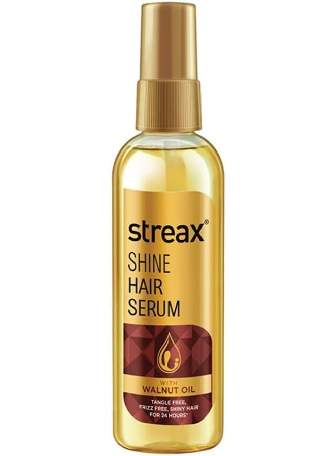 Streax سيروم شعر ستريكس شين مع زيت الجوز - 90 مل | لشعر خالي من التشابك، خالي من التجاعيد ولامع - Image 1