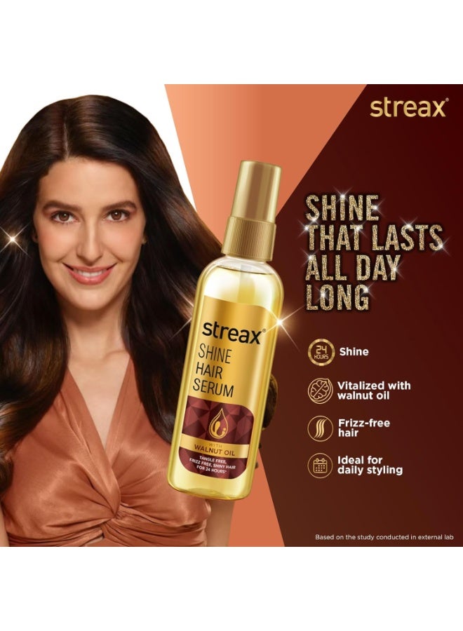 Streax سيروم شعر ستريكس شين مع زيت الجوز - 90 مل | لشعر خالي من التشابك، خالي من التجاعيد ولامع - Image 2