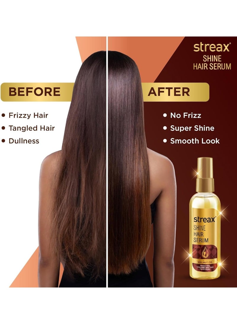 Streax سيروم شعر ستريكس شين مع زيت الجوز - 90 مل | لشعر خالي من التشابك، خالي من التجاعيد ولامع - Image 4