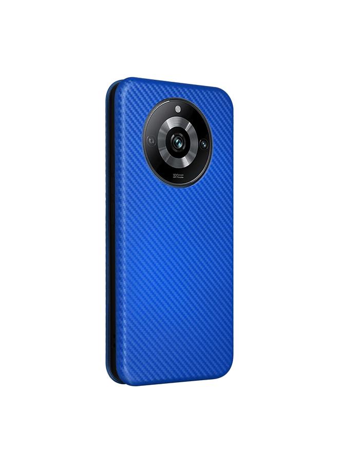 اس-توب جراب هاتف Realme 11 Pro / 11 Pro+ جراب هاتف جلدي قلاب من ألياف الكربون - Image 3
