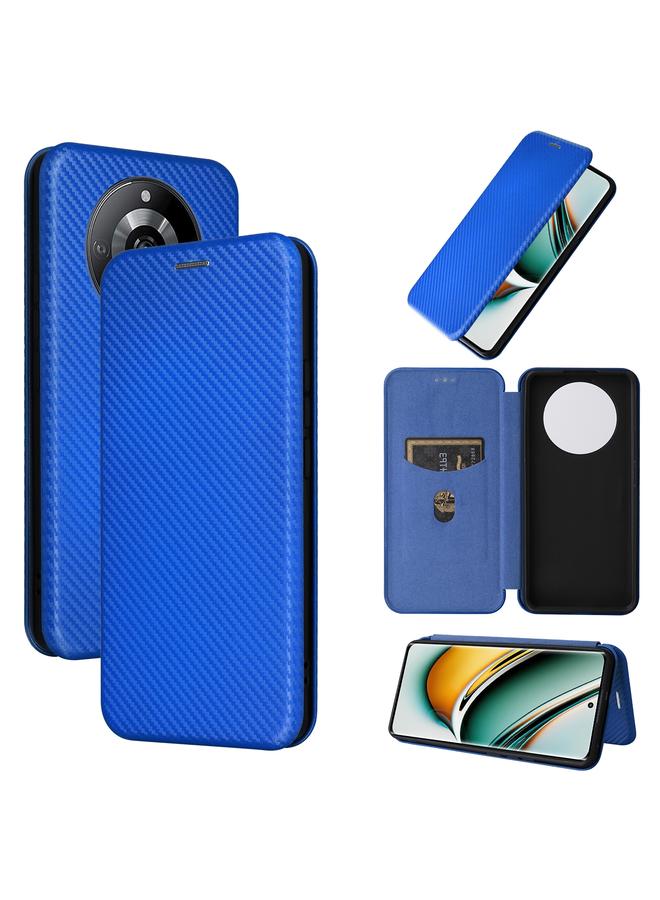 اس-توب جراب هاتف Realme 11 Pro / 11 Pro+ جراب هاتف جلدي قلاب من ألياف الكربون - Image 1
