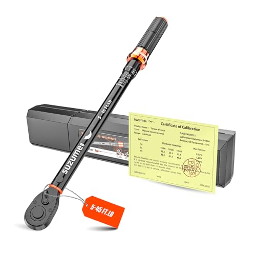 SUZUME Torque Wrench 3/8 Drive (5-45 Ft. Lb/ 6.8-61 N.m) 72 Tooth Reversible Head Torque Wrench ±𝟑% High Accuracy Dual-Scales Torque Wrenches for Car Bike Moto - Image 1