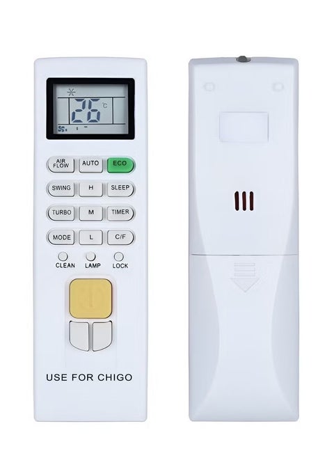 AC Remote Control for CHIGO Air Conditioners Model ZH/JA-03, ZHJA-03, ZH/JA 03 – Universal Replacement Remote, Easy-to-Use, High-Quality, Reliable, Durable, Efficient Cooling Control, Compatible with CHIGO Units, Black