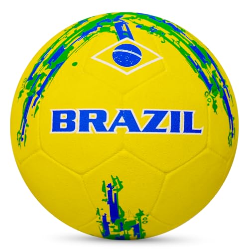 Synco Football Brazil | Rubber Moulded | Training Country Ball for Beginners | Suitable for Indoors/Outdoors - Image 2