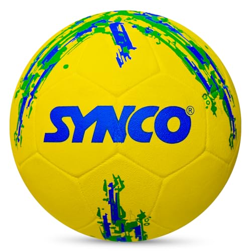 Synco Football Brazil | Rubber Moulded | Training Country Ball for Beginners | Suitable for Indoors/Outdoors - Image 1