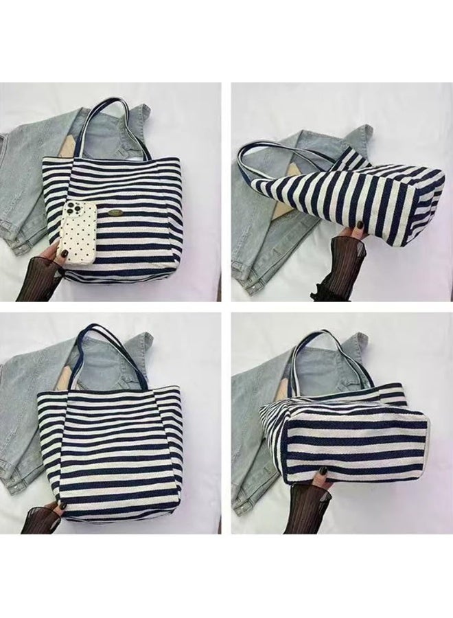 بي يو حقائب يد نسائية بحجم كبير، حقيبة كتف للشاطئ، قابلة للعكس مع وجهين، بسيطة للتسوق والعمل والسفر - Image 2