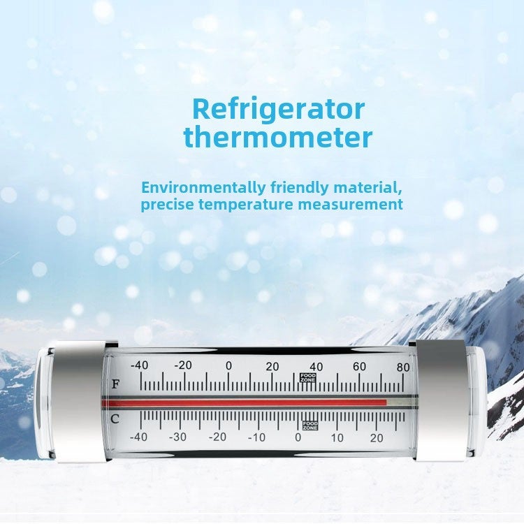 KT Glass Rod Thermometer for Home Freezer White 