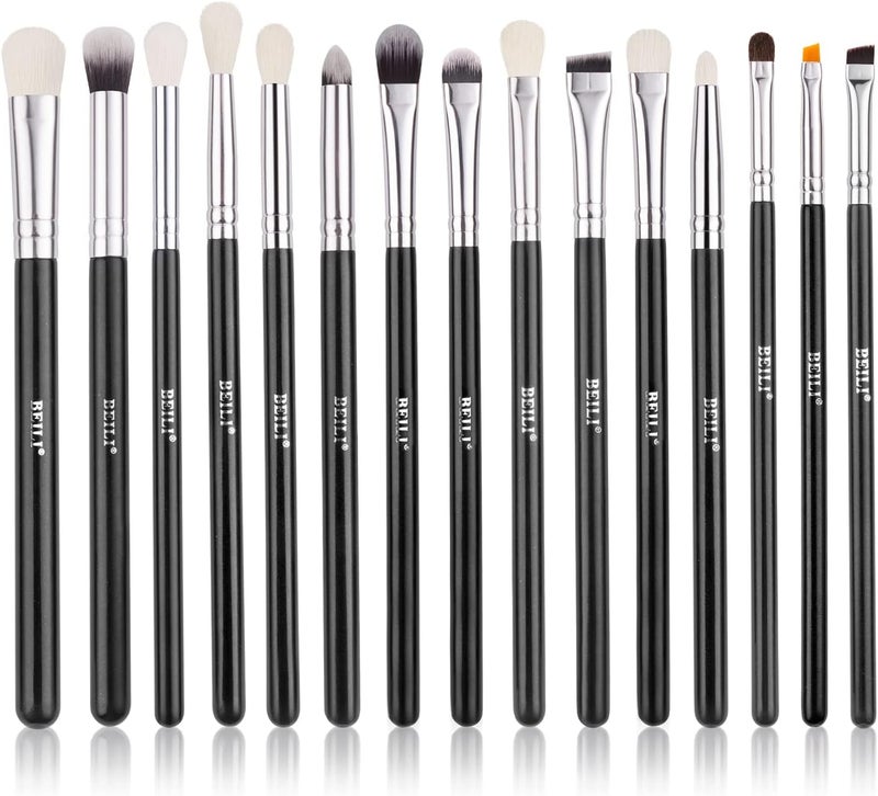 BEILI Eyeshadow Brush Set 15pcs Beauty Eye Makeup Brushes Cosmetic Soft Synthetic Eyeshadow Blending Concealer Eyebrow Liner Brush Set - Image 1