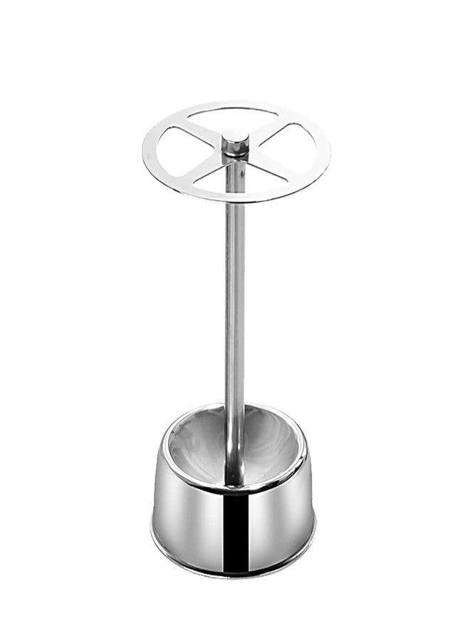 ccHuDE Stainless Steel Toothbrush Holder Stand Divided Toothpaste Holder Makeup Brush Stand Organizer Utensil Display Holder with 4 Slots for Bathroom Vanity - Image 1