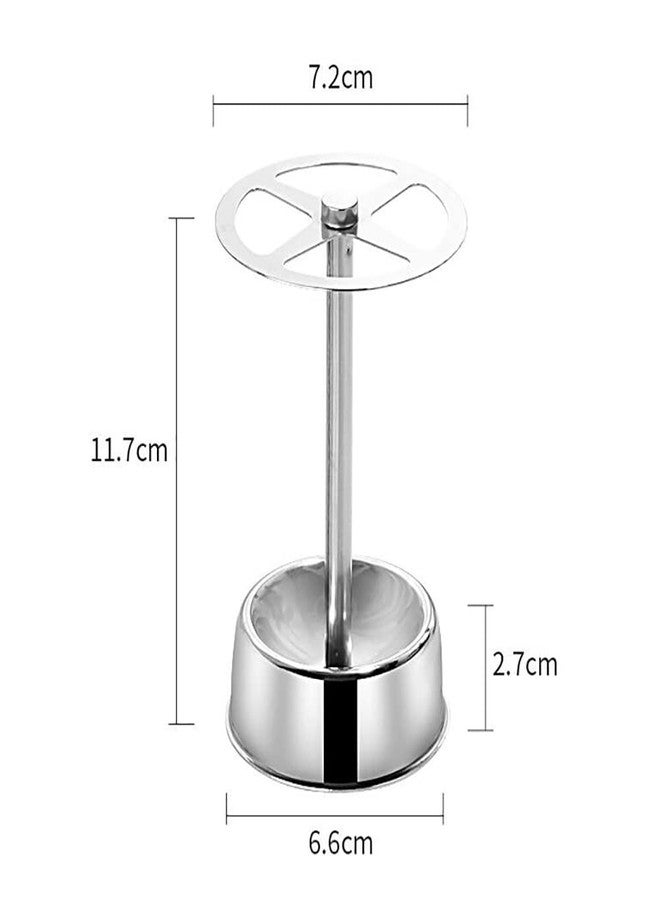 ccHuDE Stainless Steel Toothbrush Holder Stand Divided Toothpaste Holder Makeup Brush Stand Organizer Utensil Display Holder with 4 Slots for Bathroom Vanity - Image 2