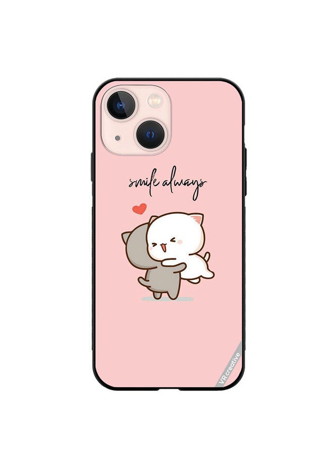 Protective Case Cover For Apple iPhone 13 mini Smile Always Design Multicolour