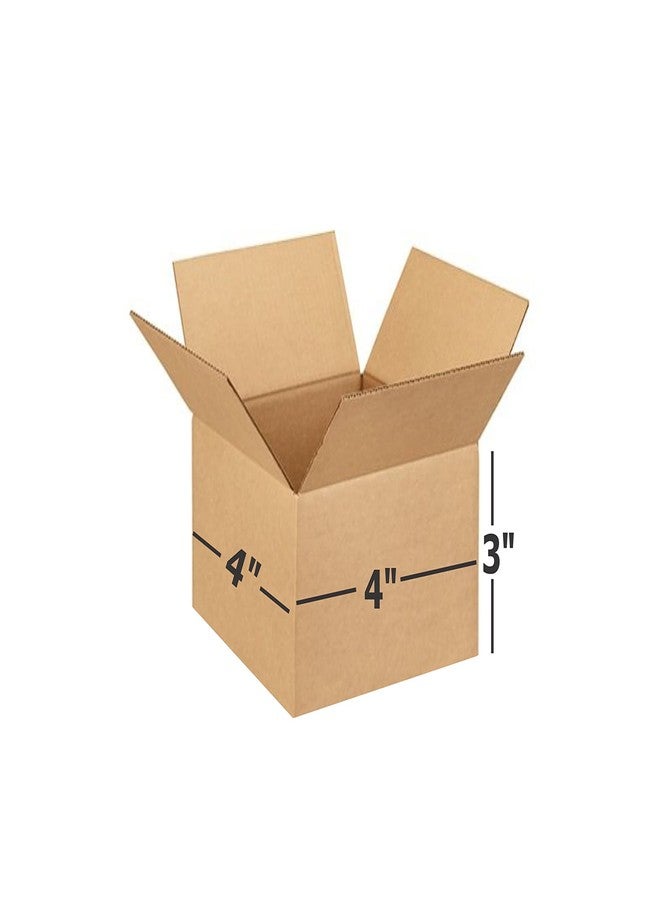 Box Brother 3 Ply Brown Corrugated Packing Boxes Size 4x4x3 inches Length 4 inch Width 4 inch Height 3 inch Shipping and Courier Box Pack of 100 - Image 1
