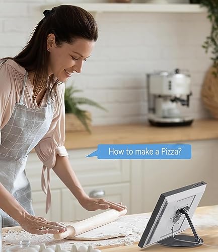 Almoz Swivel and Tilt Stand for Echo Show 15, Aluminum Stand for Show 15.6" Smart Display and Up to 18" iPad/Tablets, with 360 Degree Rotating Base, Viewing Angle Adjustable, No Need Mounting (Black) - Image 3