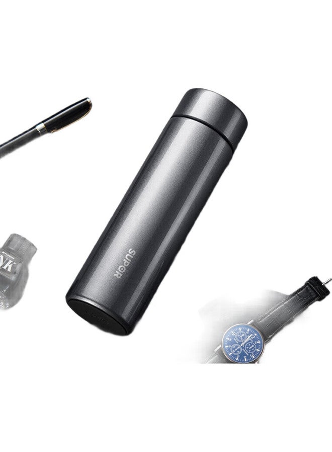 Supor Insulated Mug, 316L Stainless Steel, Tea Infuser, For Children, Men And Women, Portable, Business, Car-Mounted Water Bottle, Meteor Gray - Image 2