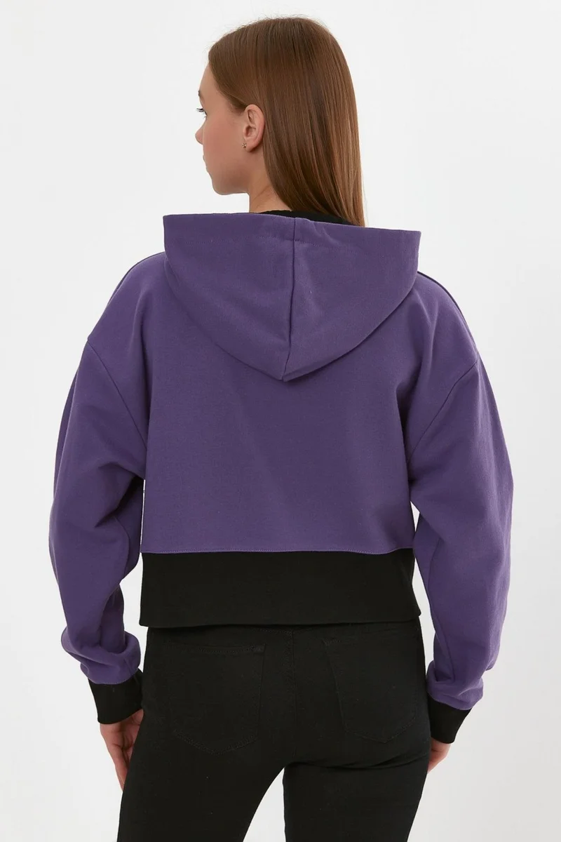 الكسندر جاردي Alexandergardı Crop Hooded Cardigan (B21-36300)
