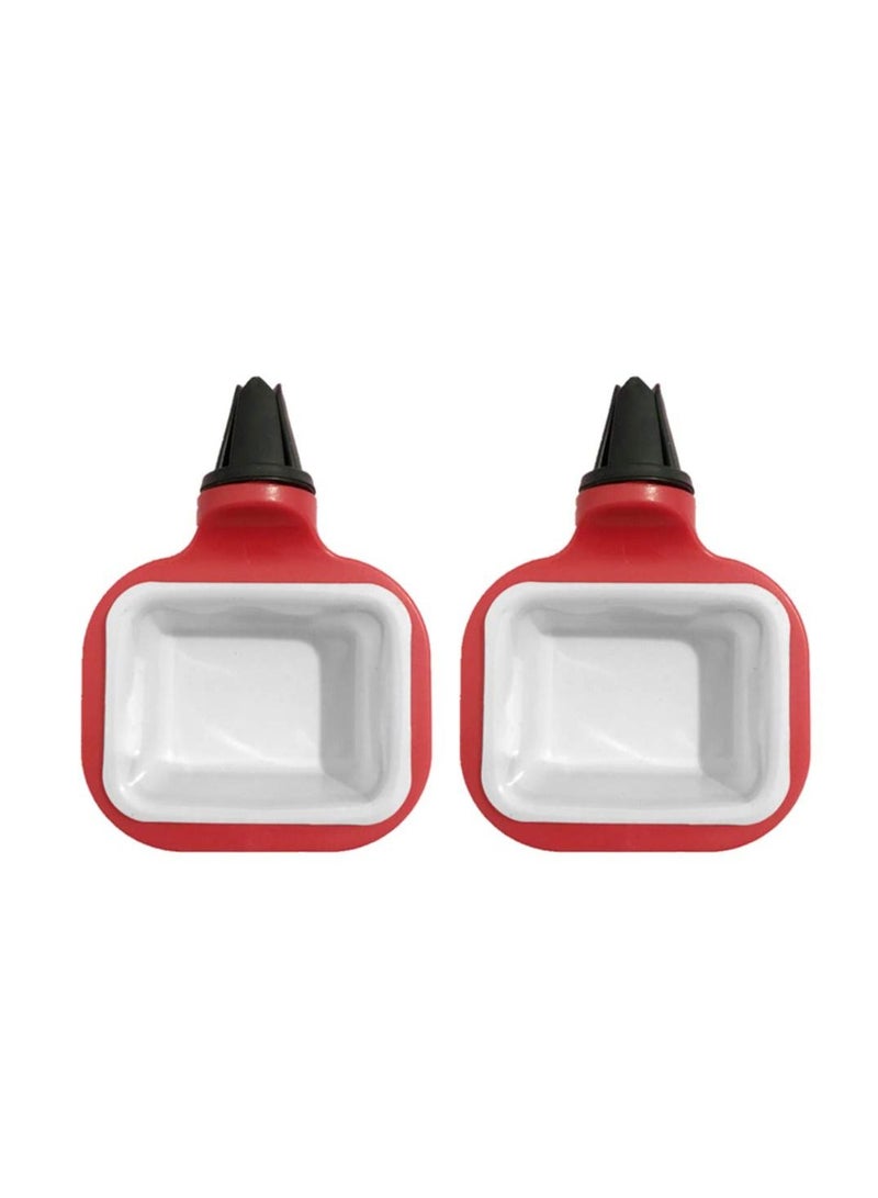 SYOSI Sauce Holder for Car Mini Dipping Cups Car Accessories Sauce Cup Holder Dip Clip Sets for Ketchup Dipping (red) - Image 1