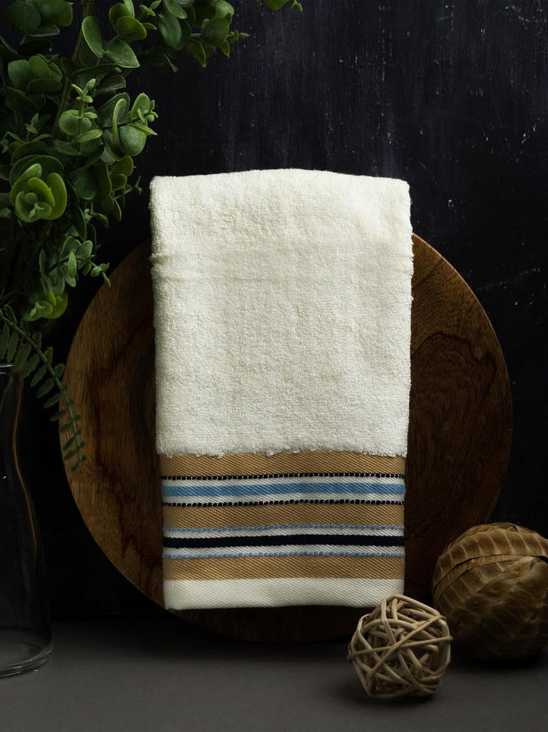 Mush Designer Bamboo Hand Towels Ultra Soft Absorbent Quick Dry Towels for Bath Spa and Yoga Pearl White Hand Towelset of 2450 GSM - Image 2